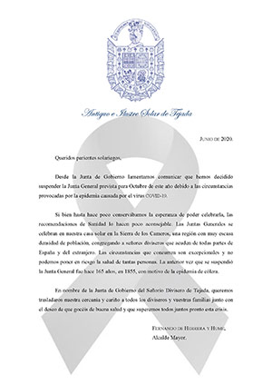 Carta del Alcalde Mayor.
