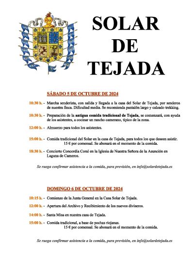 Actos del fin de semana de la Junta General.