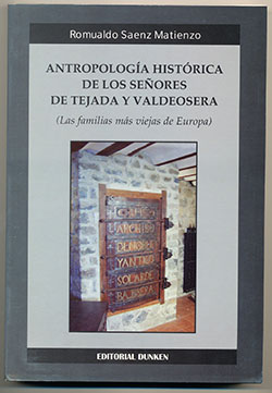 Portada de Antropologa histrica de los Seores de Tejada y Valdeosera.